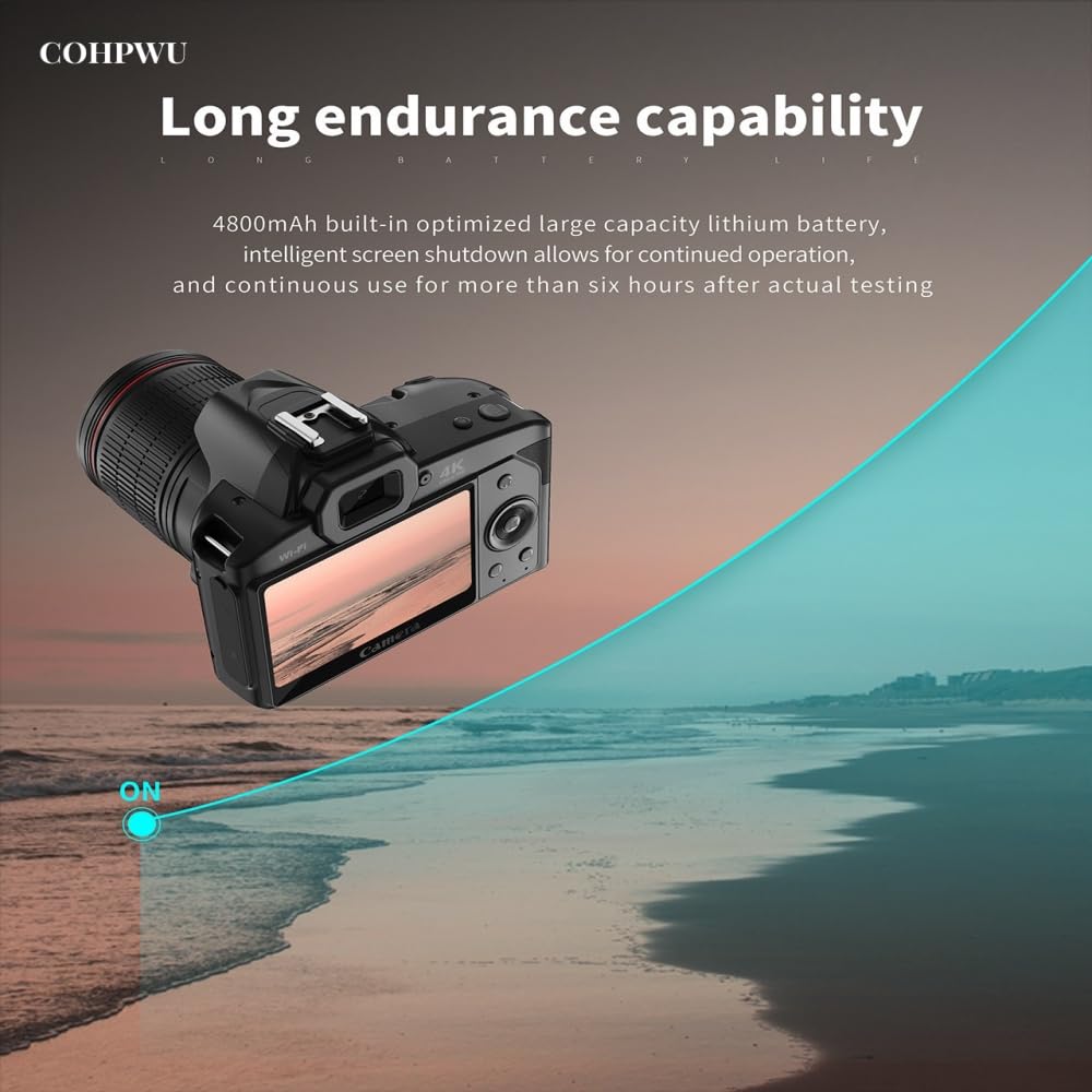 Amazon | COHPWU 4インチ液晶画面720Pデジタルカメラ 16倍